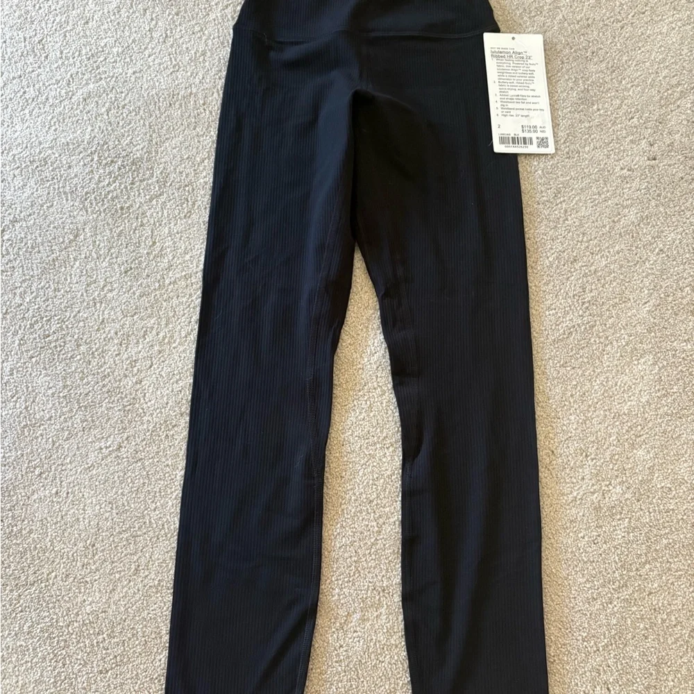 Lululemon Align HR 23” ribbed black size 2 NWT - Picture 5 of 5